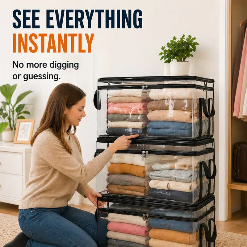 Large Dustproof Storage Box with Handle –  (BUY 1 GET 1 FREE)
