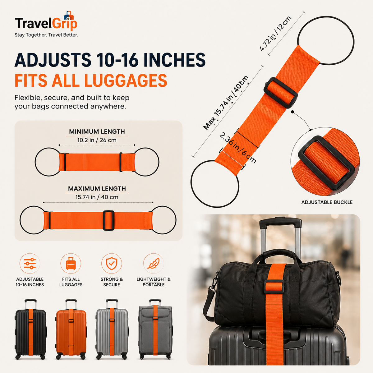 3-in-1 Travel Strap for Moving & Camping Travel Better (BUY 1 GET 1 FREE)