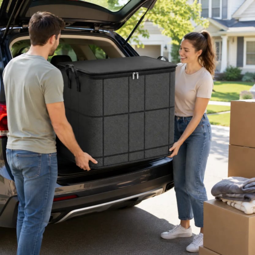 Spacious Moving Storage Bin – Zippered Organizer (BUY 1 GET 1 FREE)