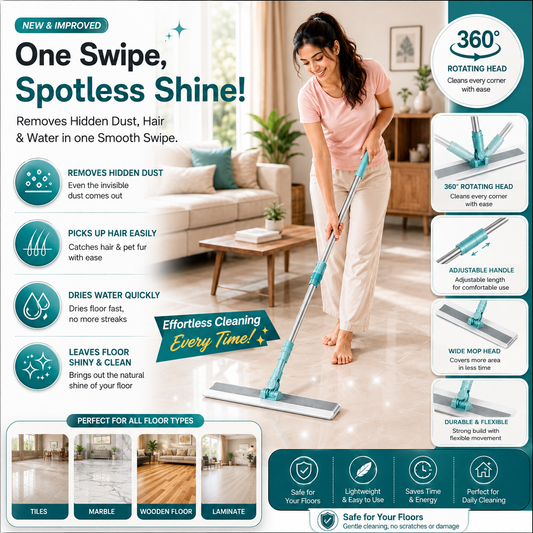 FlexiWipe – Multipurpose Wiper | Extendable-Rod | Silicon Blade | 180° Head