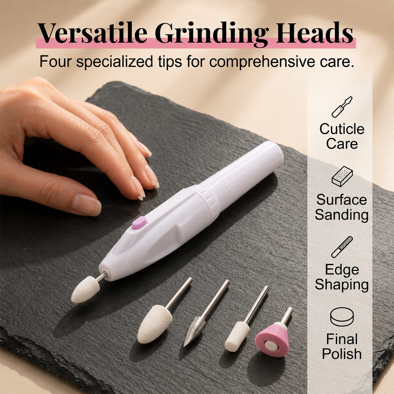 Professional Electric Nail Drill – Multi-Head & Digital Speed Control