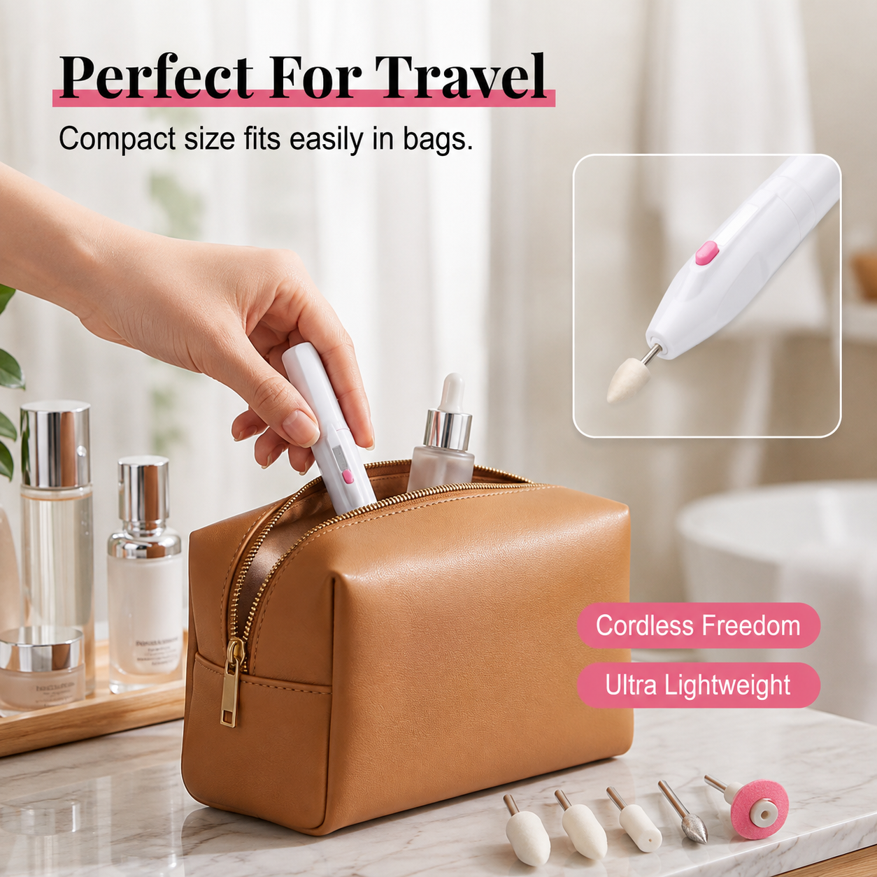 Professional Electric Nail Drill – Multi-Head & Digital Speed Control