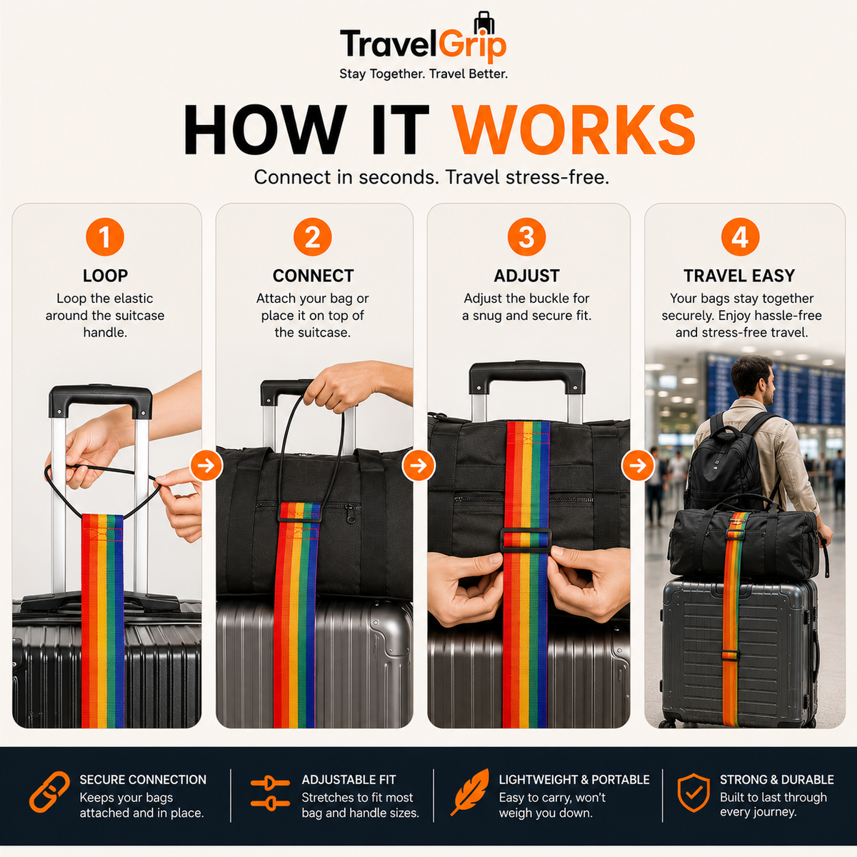 3-in-1 Travel Strap for Moving & Camping Travel Better (BUY 1 GET 1 FREE)