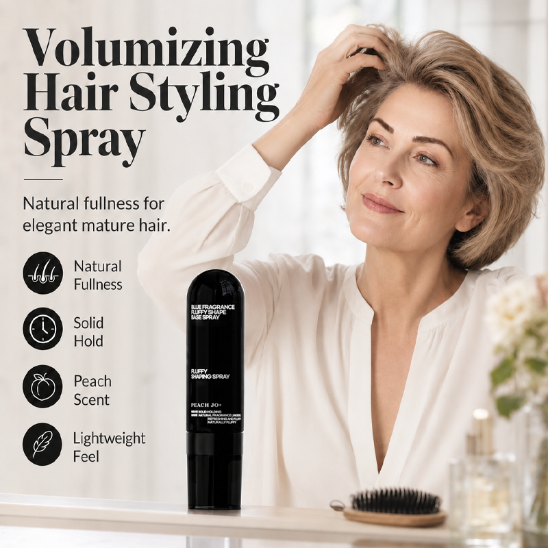 Peach-scented volumizing & setting spray—for lightweight, bouncy hair and long-lasting hold